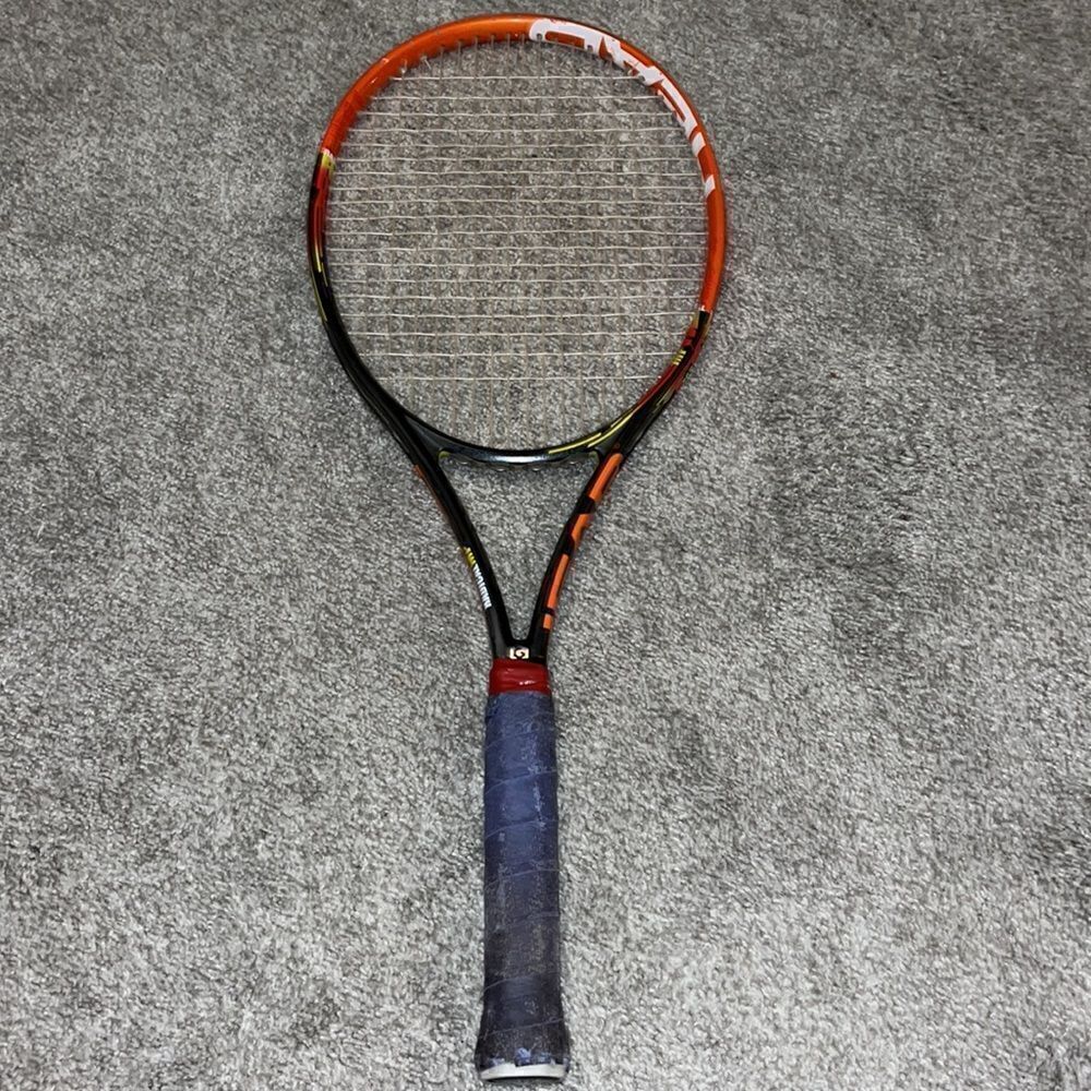Orange Head Radical MP Graphene Used worn Tennis Racquet needs new grip 4 1/2